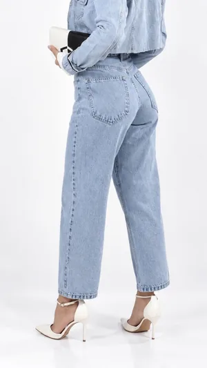 Calça barrel | lavagem clara