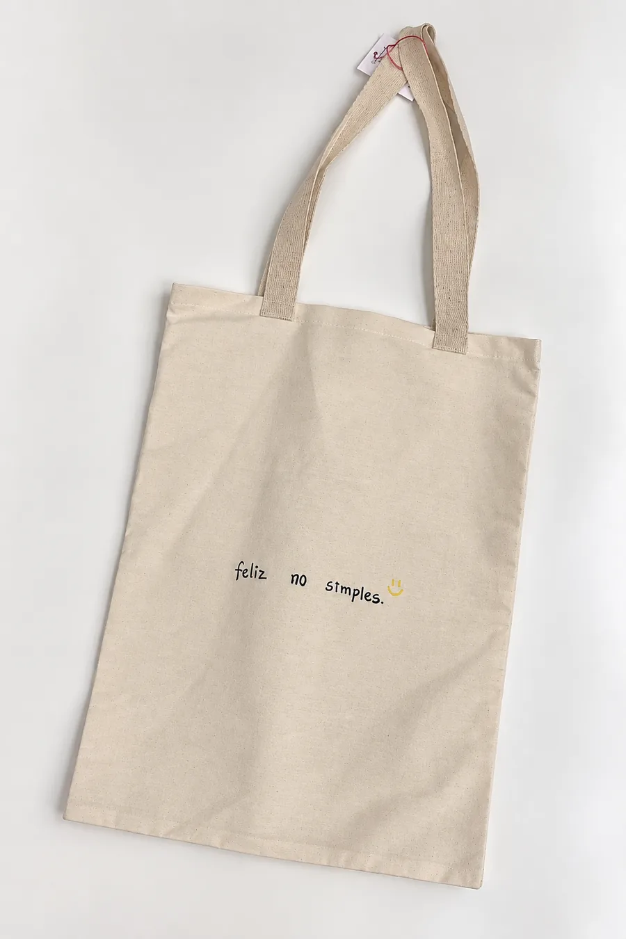 Ecobag “feliz no simples” | pintura feita à mão