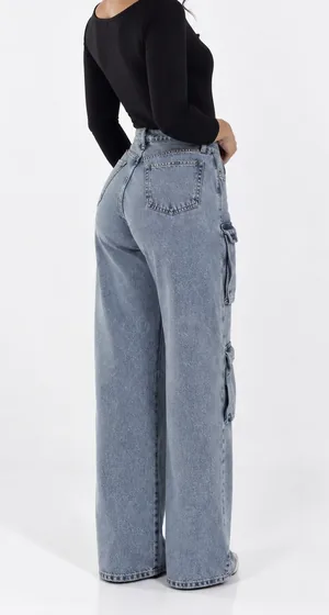 Calça Cargo | lavagem clara