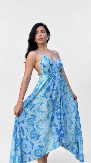 Lenço Indiano em SEDA ⭐️ | vestido com ponta