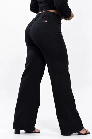 Calça Wide Leg | lavagem preta SEM LYCRA ⭐️