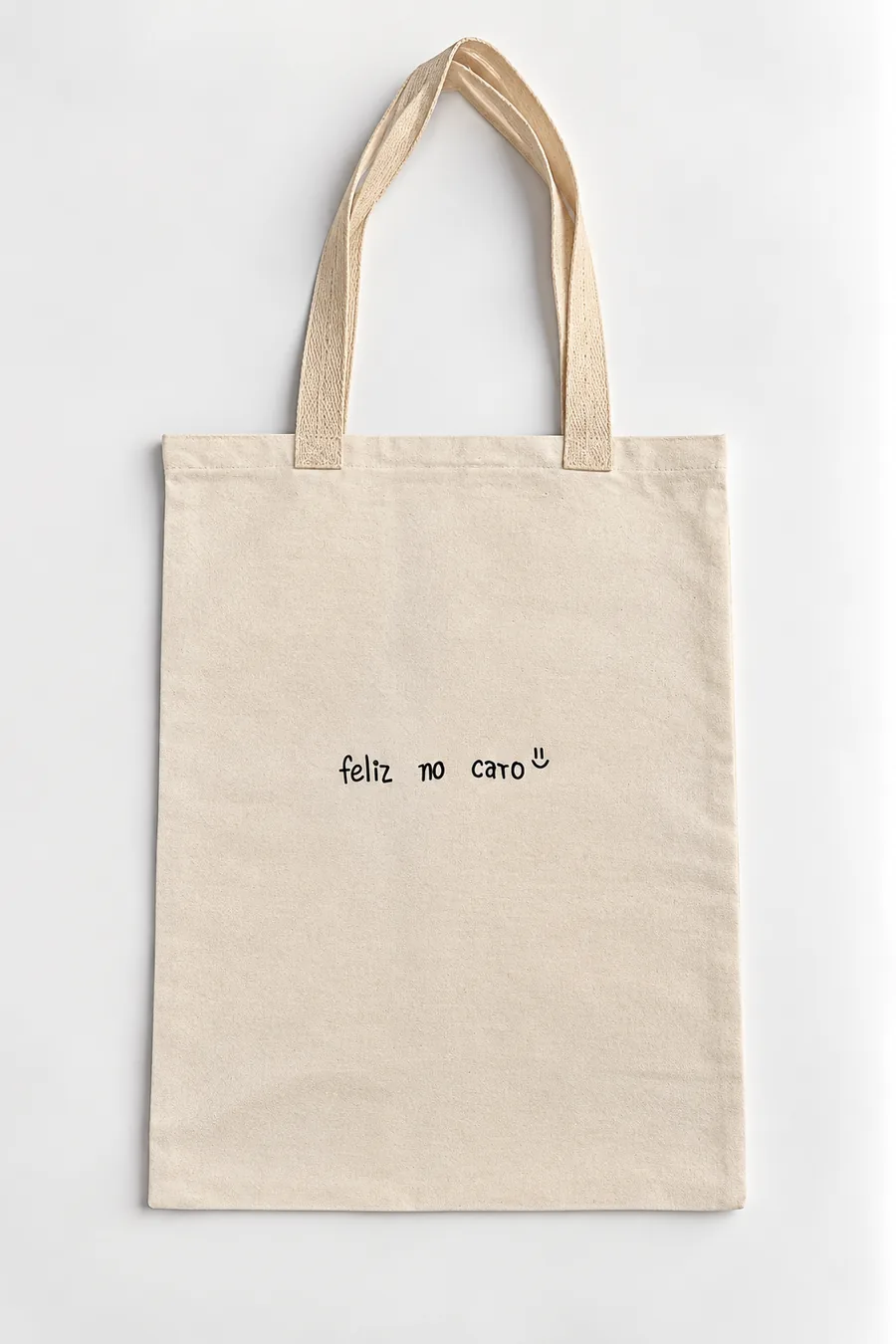 Ecobag “feliz no caro” | pintura feita à mão