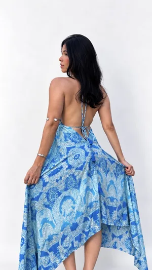 Lenço Indiano em SEDA ⭐️ | vestido com ponta