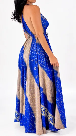 Vestido Indiano Seda Longo | Costa Nadador