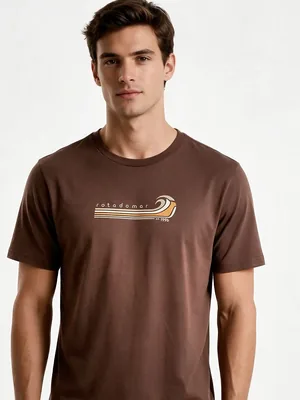 Camisa estampada 100% algodão