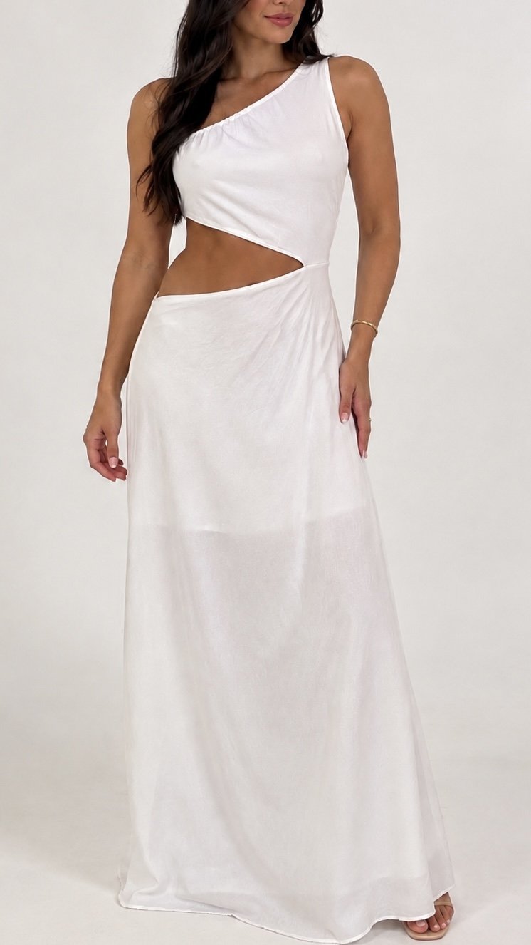 Vestido em Viscolinho | com decote