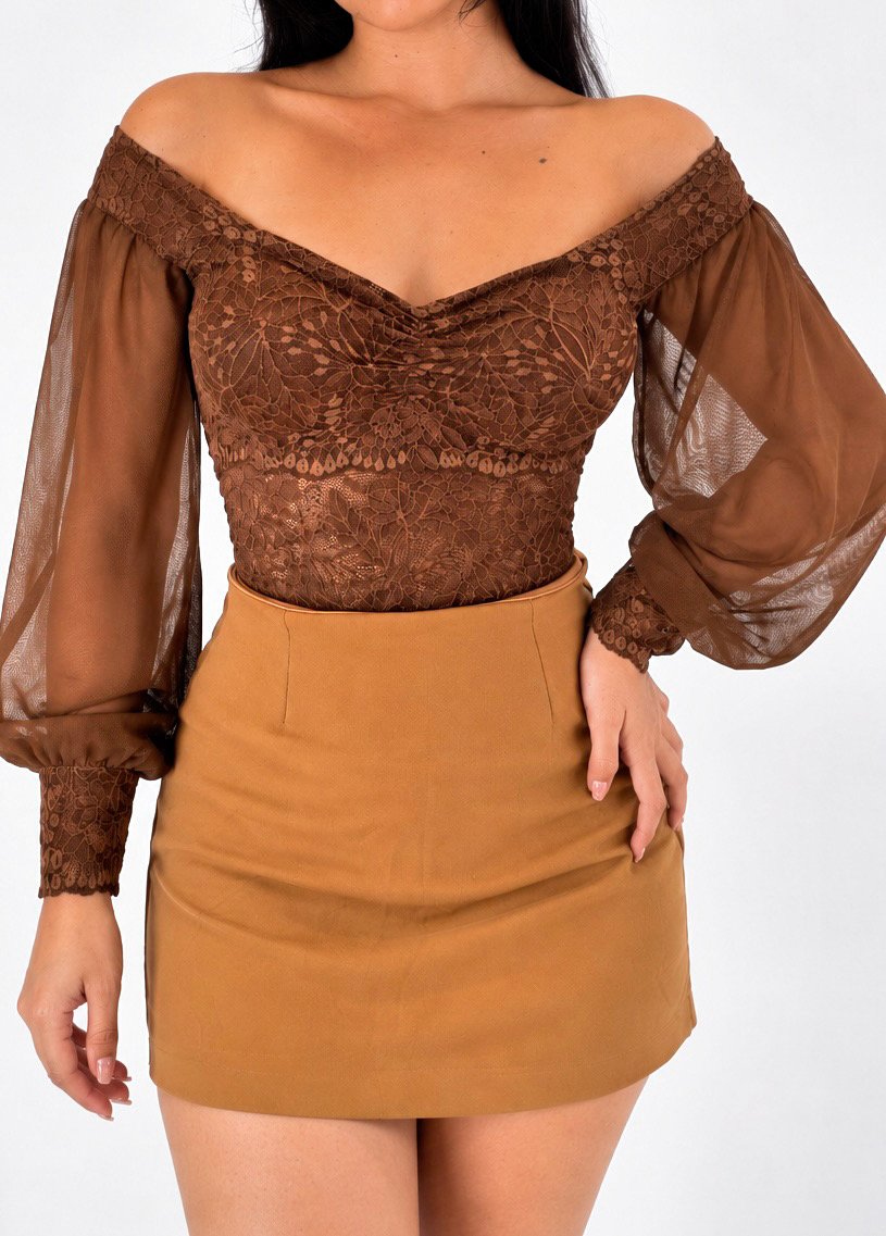 Body Alana | renda com tule